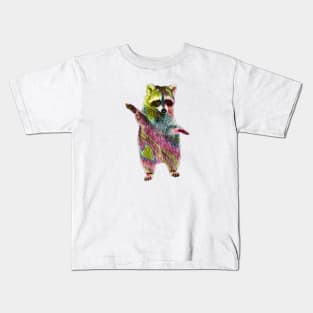 Rainbow Raccoon 4 Kids T-Shirt